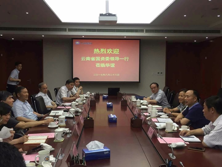 云南省国资委和建英、集团宁德刚等到上海华谊集团考察学习